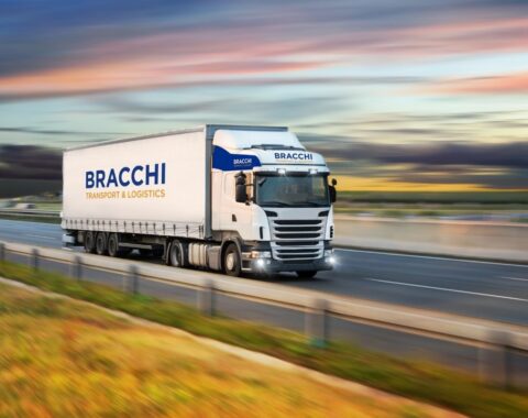 Bracchi's truck with new logo